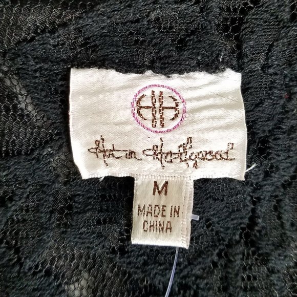 Hot in Hollywood Womens Sugar Moto Sheer Black Lace Jacket M NWT - Picture 7 of 13